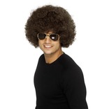 70's Brown Funky Afro Wig