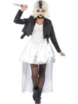 Bride Of Chucky Tiffany Costume Jacket, Dress & Choker