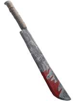 Grey Blooded Chopper Machete Toy Prop