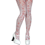 White Tights With Blood Spattered Print 