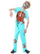 Sale Zombie Kids Costume  Mask, Stethoscope, Top, Trousers