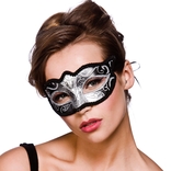 Verona Eyemask - Silver W/ Silver Glitter