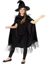 Childrens Girls Sparkly Witch Kit Black