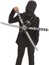 Deadpool Ninja Assassin Back Pack Swords, Daggers And Star