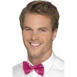 Pink Sequin Bow Tie