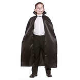 Black Deluxe Children's Satin Cape