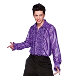 Disco Ruffle Shirt - Purple