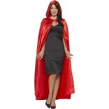 Red Satin Hooded Cape