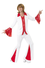 Super Trooper Male Costume, White & Red,
