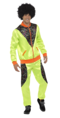 Retro Shell Suit Costume, Mens, Neon Green, 
