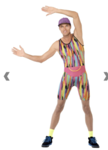 Aerobics Instructor Costume, Multi-coloured, 