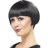 Black 20's Flapper Bob Wig