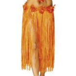 Hawaiian Hula Skirt, Orange
