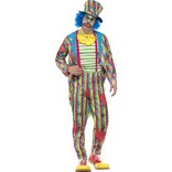 Deluxe Patchwork Clown Costume, Male