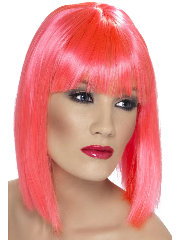 Neon Pink Glam Wig