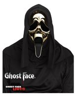 Ghost Face® Golden Metallic Mask With Shroud