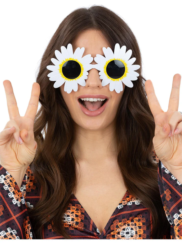 Daisy Hippie Specs White Shades