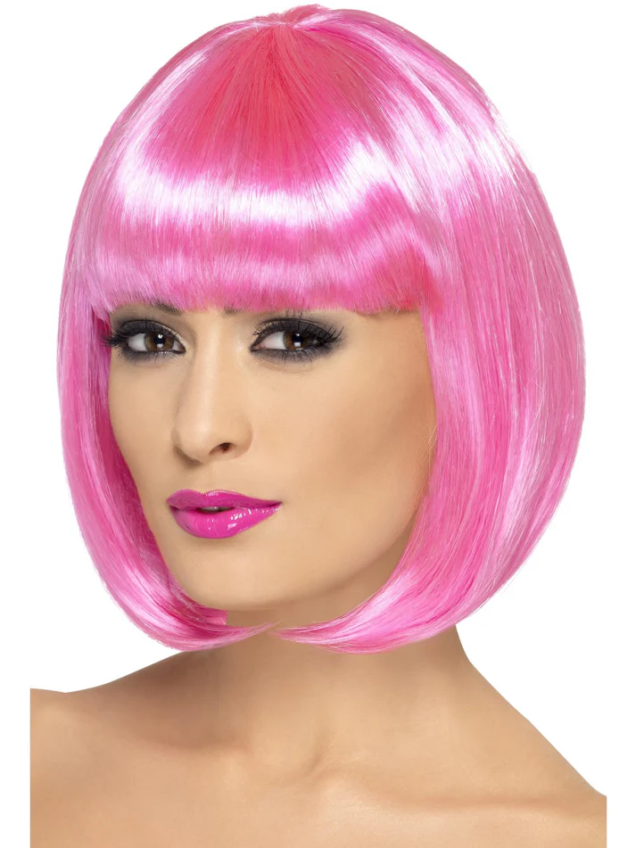 Neon Pink Partyrama Wig