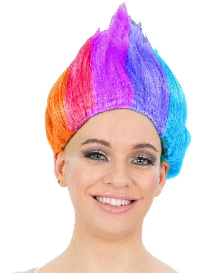 90's Troll Wig Rainbow