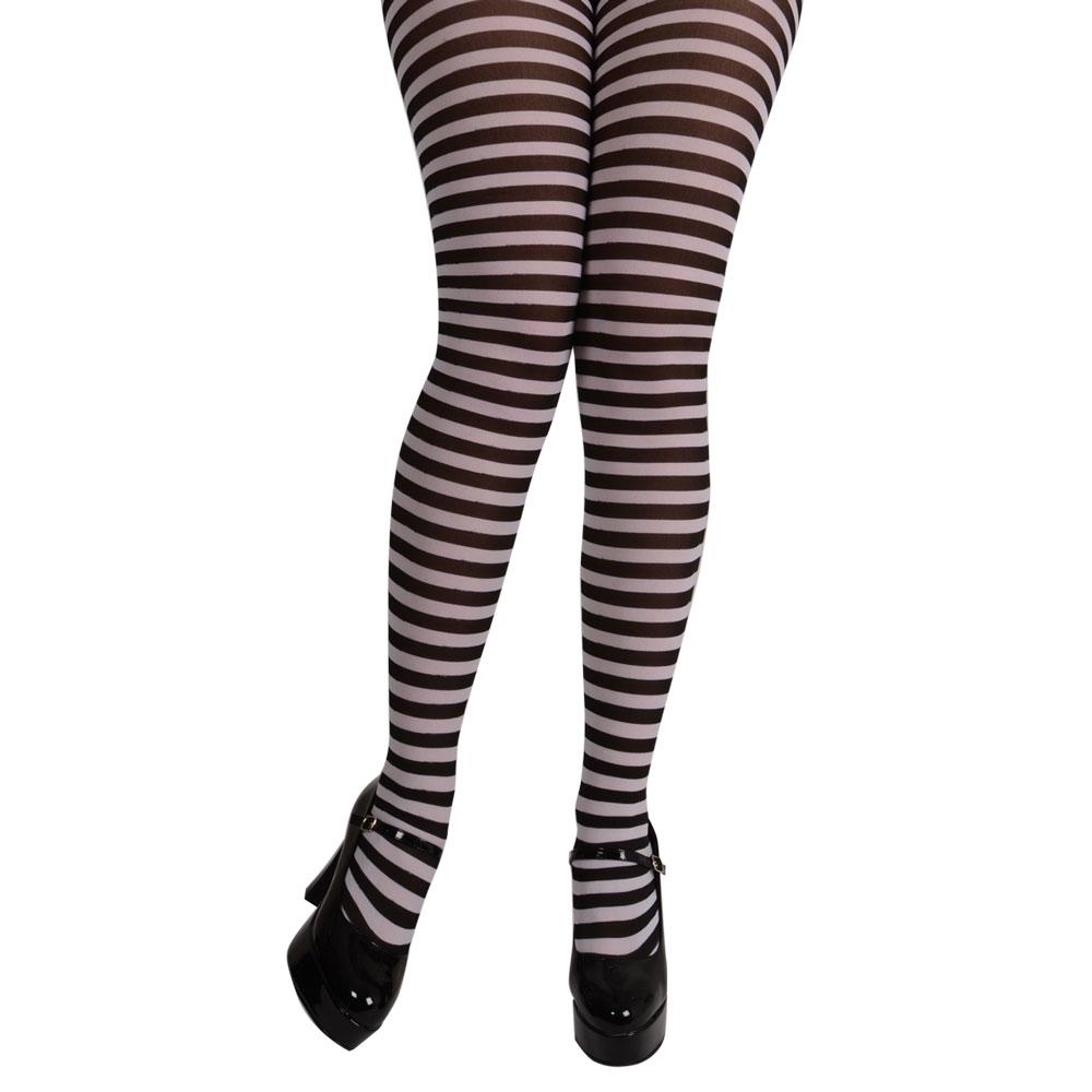 Black & White Striped Tights | Yvonne's Fancy Dress